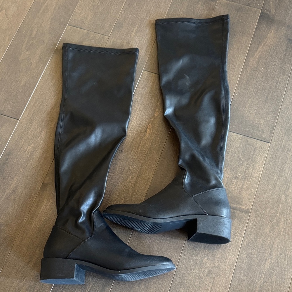 Steve Madden Black Over the Knee Boots